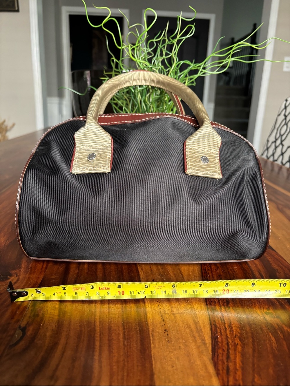 Lancel Paris mini bowling bagBlack and Tan Men’s Carry Bag Paris